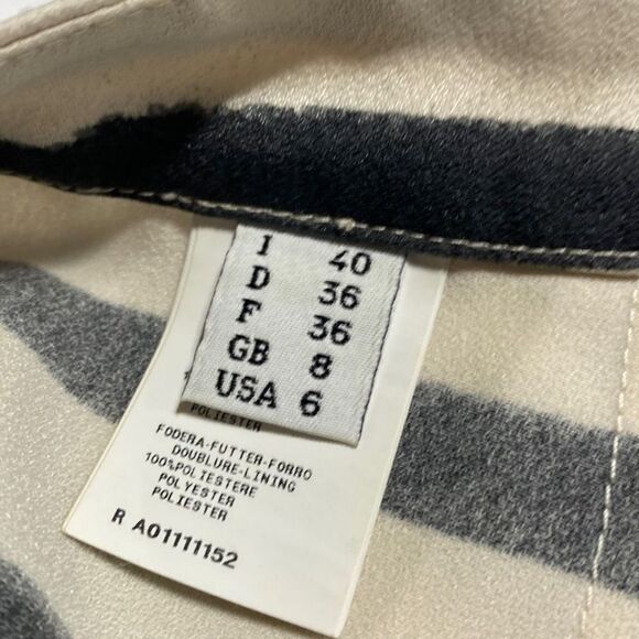 Moschino Cheap & Chic Women's Floral & Striped Print Pencil Skirt Cream Black‎ 6 - Picture 12 of 15